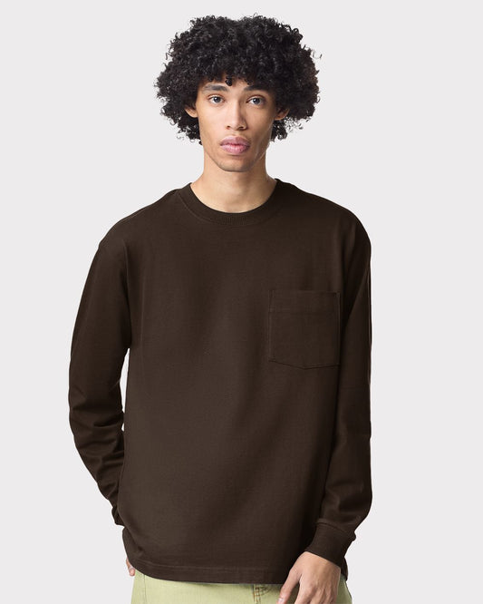American Apparel 9410 Unisex Super Heavyweight Long Sleeve Pocket Tee