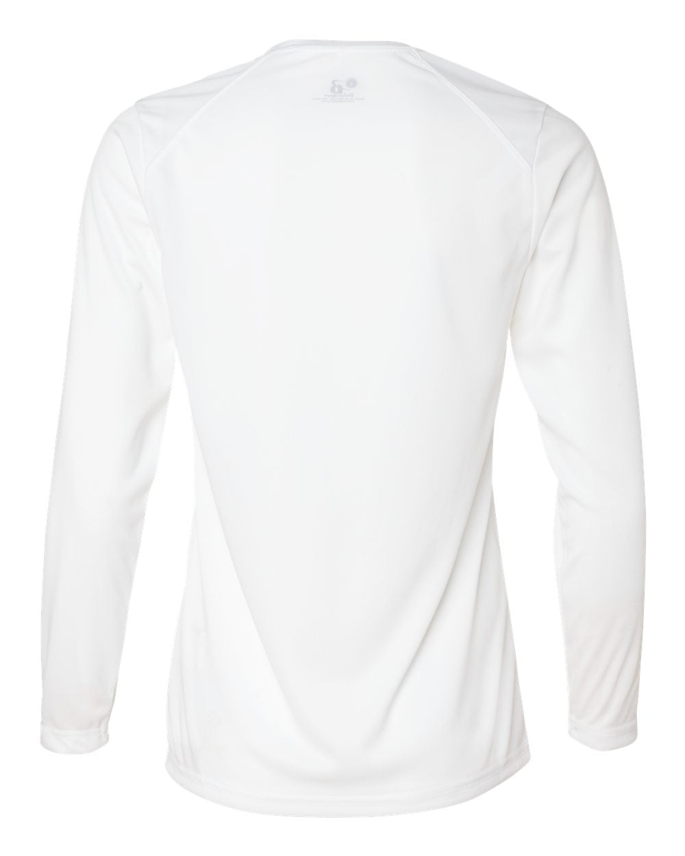 Badger 4164 Women's B-Core Long Sleeve T-Shirt in White, back