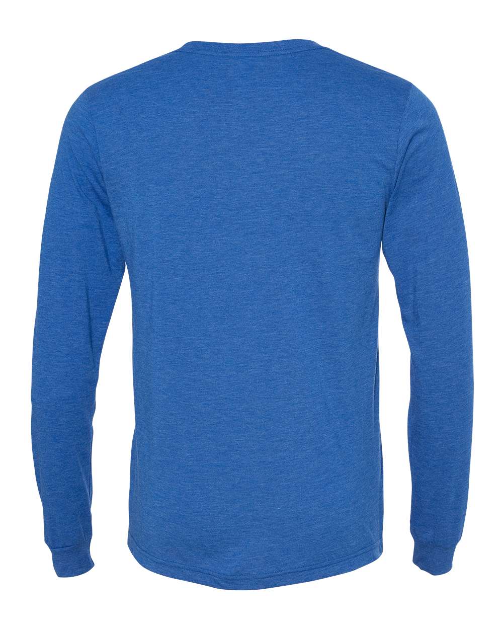 BELLA + CANVAS 3513 Unisex Triblend Long Sleeve Tee in True Royal Triblend, back