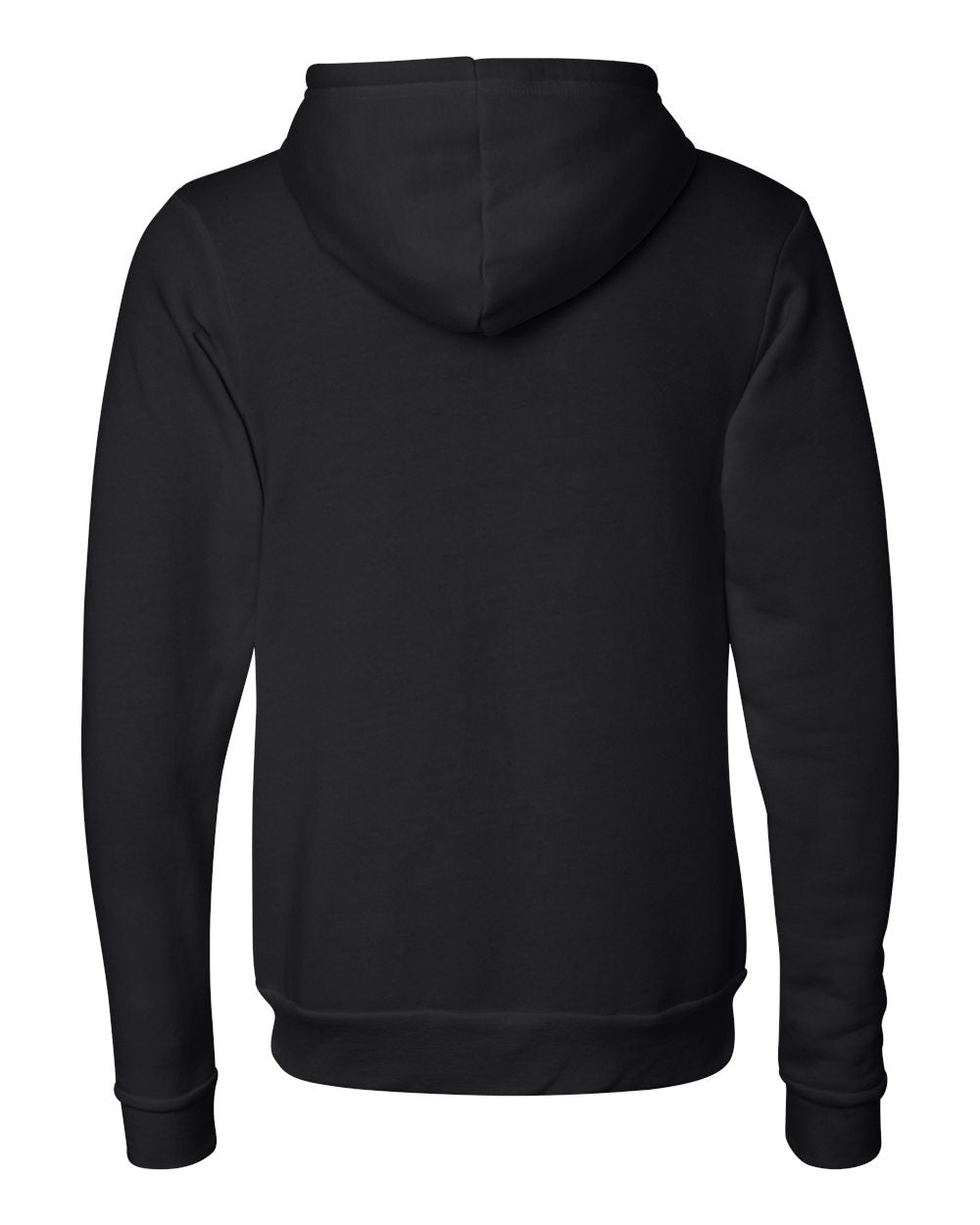 BELLA + CANVAS 3909 Unisex Triblend Sponge Fleece Full-Zip Hoodie Sweatshirt in Solid Black Triblend, back