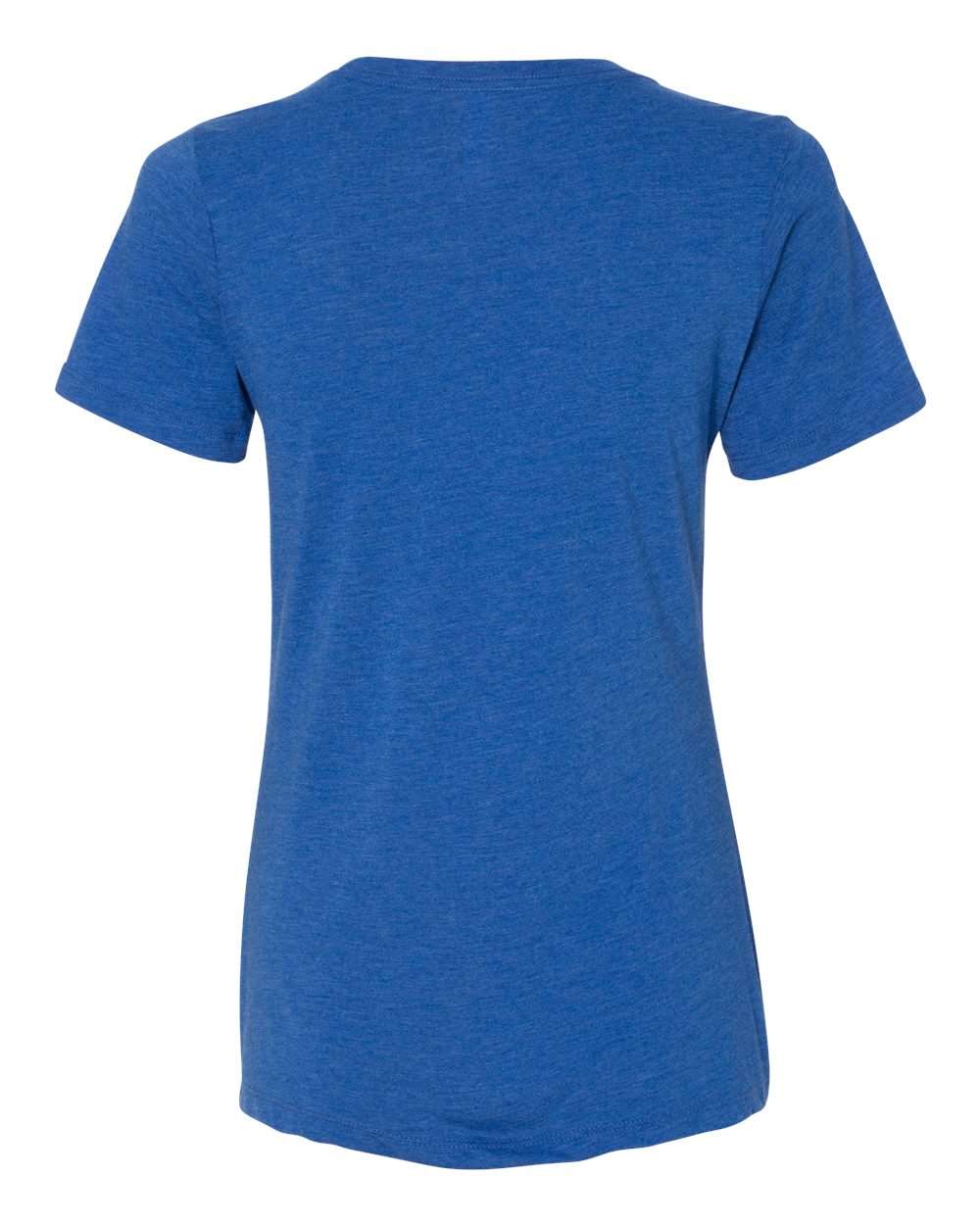 BELLA + CANVAS 6413 Women’s Relaxed Fit Triblend Tee in True Royal Triblend, back