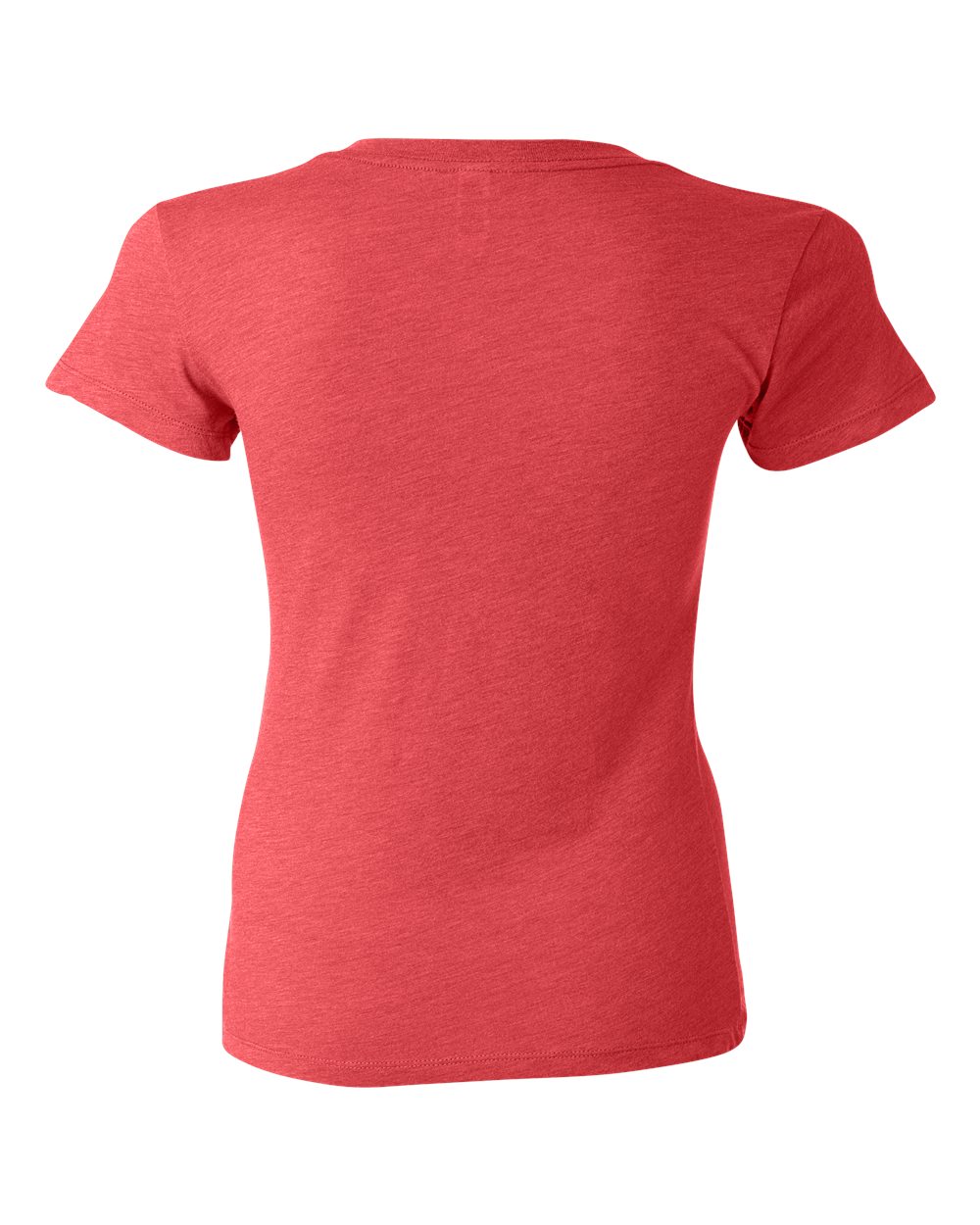 BELLA + CANVAS 8435 Women’s Triblend Deep V-Neck Tee in Red Triblend, back