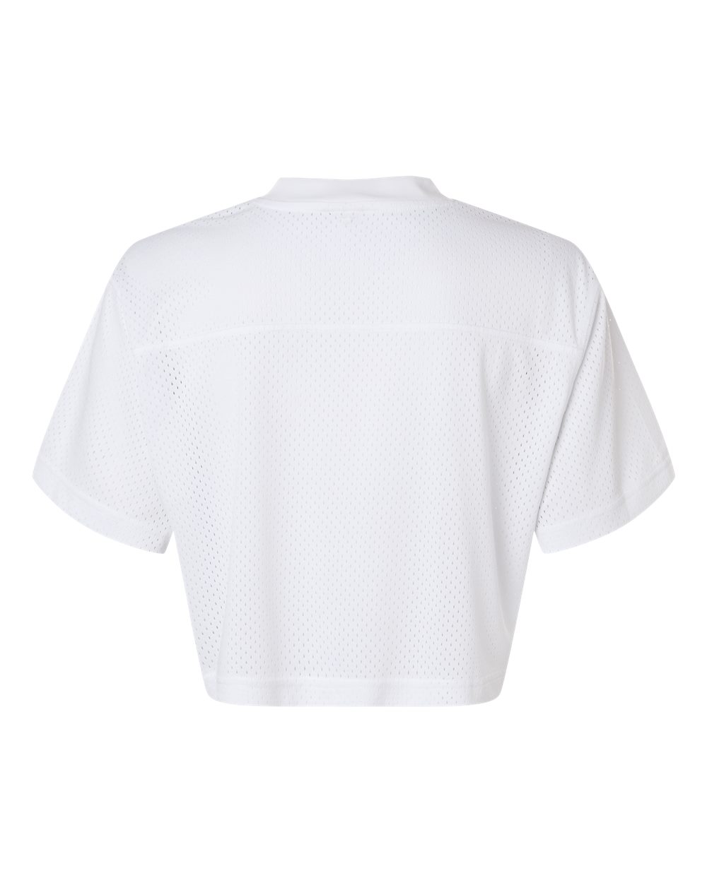 Champion SML260 Women's V-Neck Mid-Length Practice Mesh Jersey in White, back