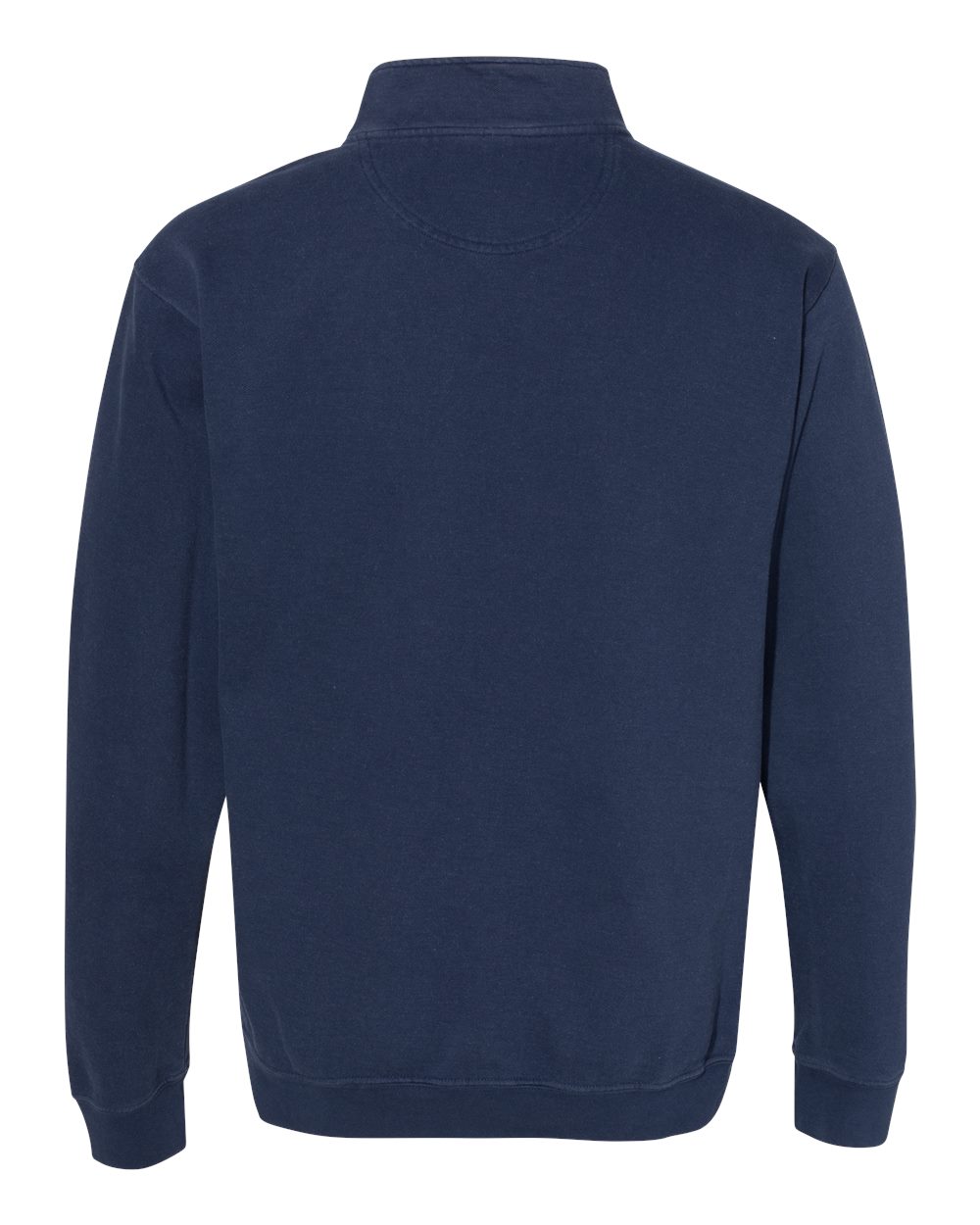 Comfort Colors 1580 Unisex Garment-Dyed Quarter-Zip Sweatshirt in True Navy, back
