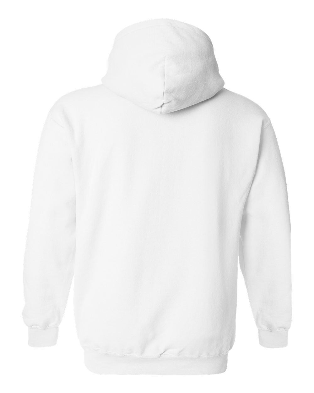 Gildan 18500 Unisex Heavy Blend™ Hooded Sweatshirt in White, back