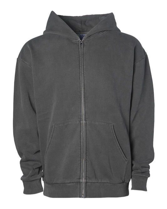 Independent Trading Co. IND420ZIP Unisex Mainstreet Heavyweight Full-Zip Hooded Sweatshirt