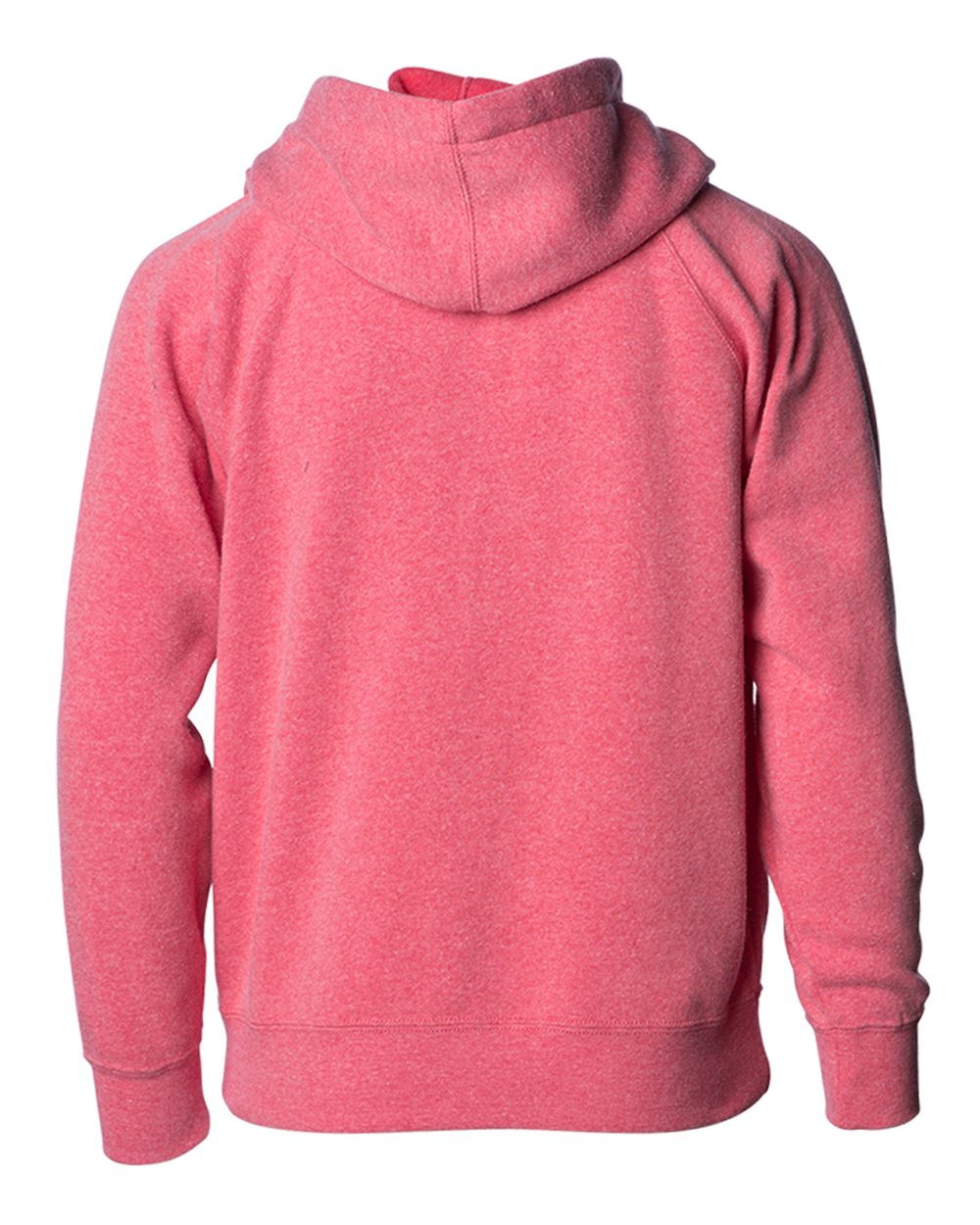Independent Trading Co. PRM10TSBZ Toddler Lightweight Special Blend Raglan Zip Hood in Pomegranate, back