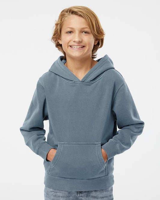 Independent Trading Co. PRM1500Y Youth Midweight Pigment-Dyed Hooded Sweatshirt