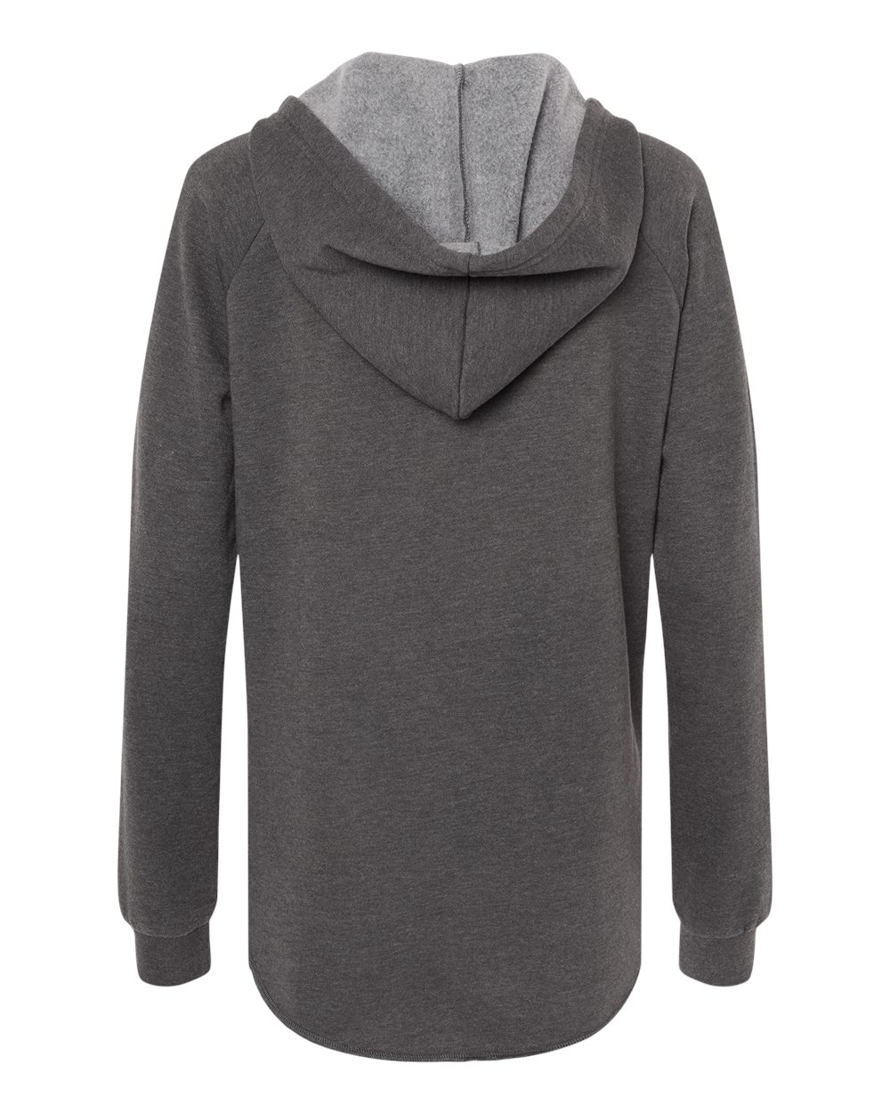 Independent Trading Co. PRM2500 Women’s Lightweight California Wave Wash Hooded Sweatshirt in Shadow, back