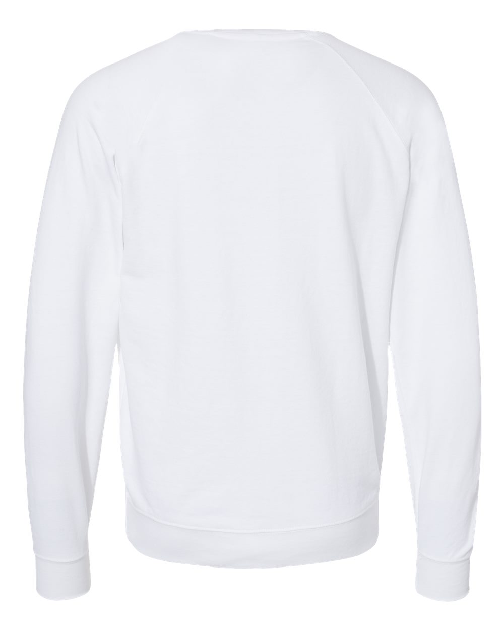 Independent Trading Co. SS1000C Unisex Icon Lightweight Loopback Terry Crewneck Sweatshirt in White, back