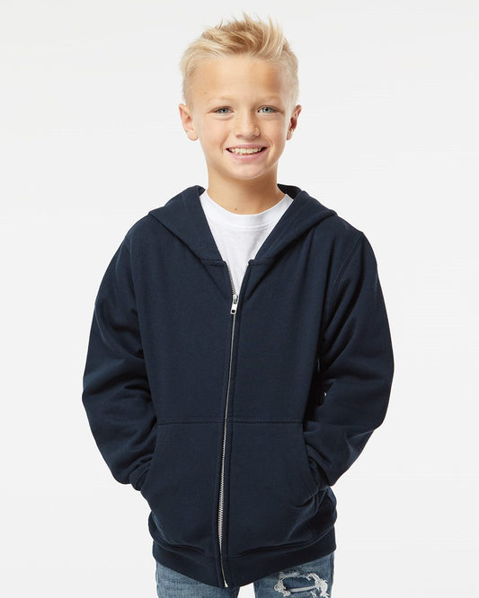 Independent Trading Co. SS4001YZ Youth Midweight Full-Zip Hooded Sweatshirt