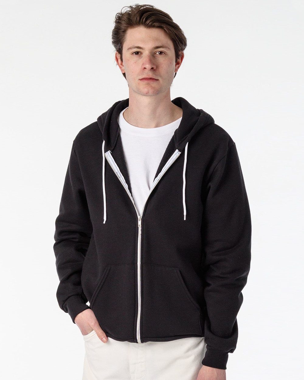Los Angeles Apparel F97 Unisex USA-Made Flex Fleece Full-Zip Hooded Sweatshirt