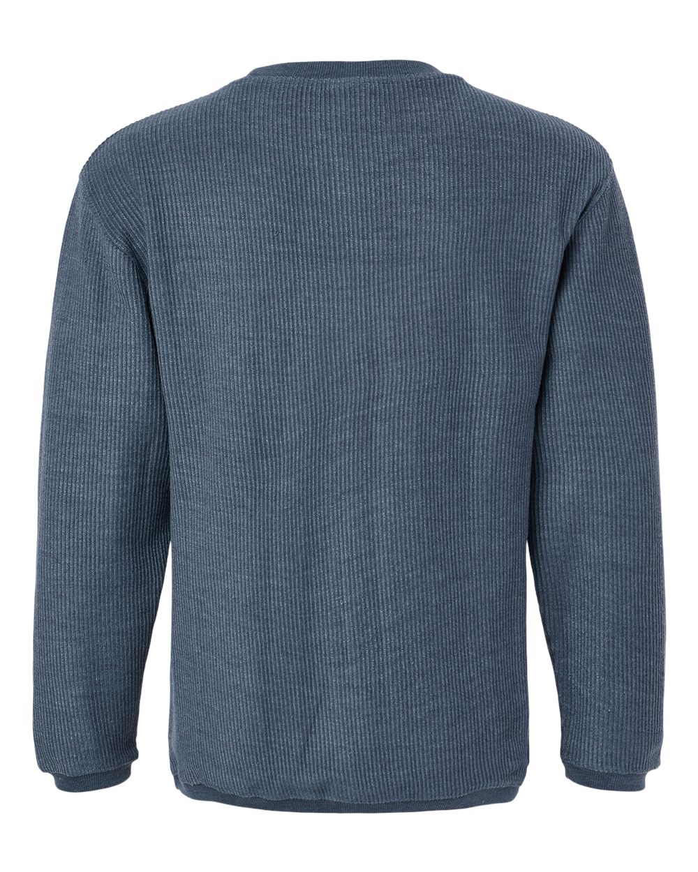 MV Sport 19179 Unisex Corded Crewneck Sweatshirt in Navy, back