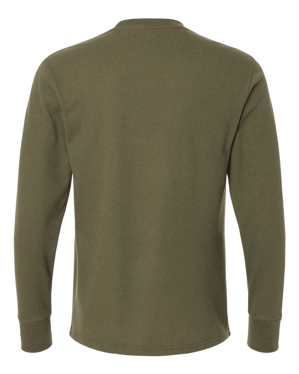 Next Level 8211 Unisex Ideal Thermal Long Sleeve Tee in Military Green, back