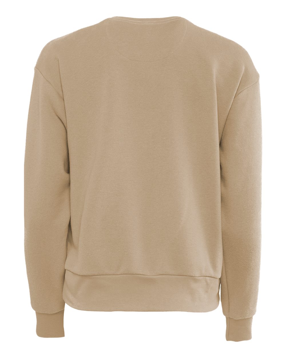 Next Level 9084 Women's Laguna Sueded Crewneck Sweatshirt in Tan, back
