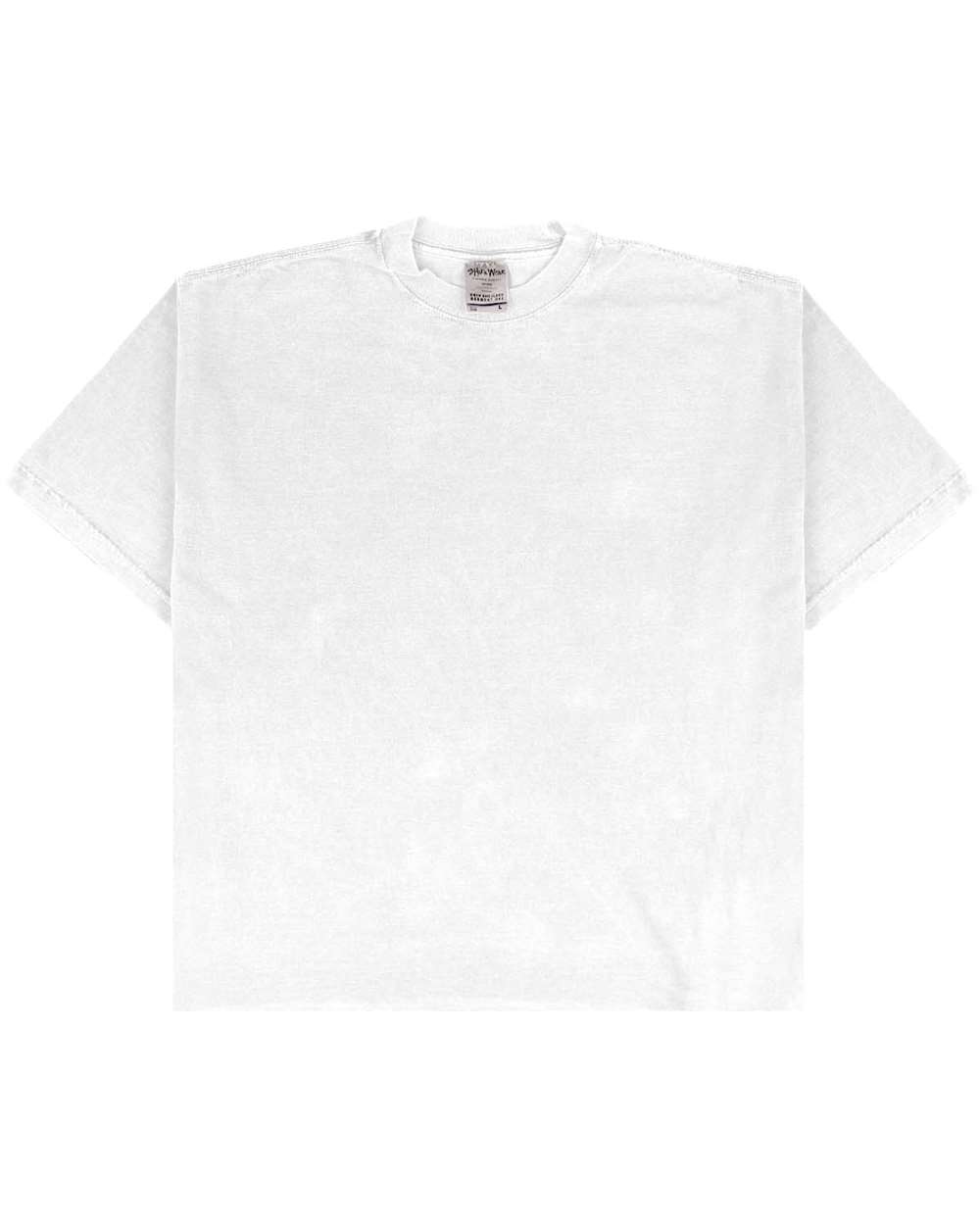 Shaka Wear SHGDD Unisex Max Heavyweight Garment-Dyed Drop Shoulder Tee in White