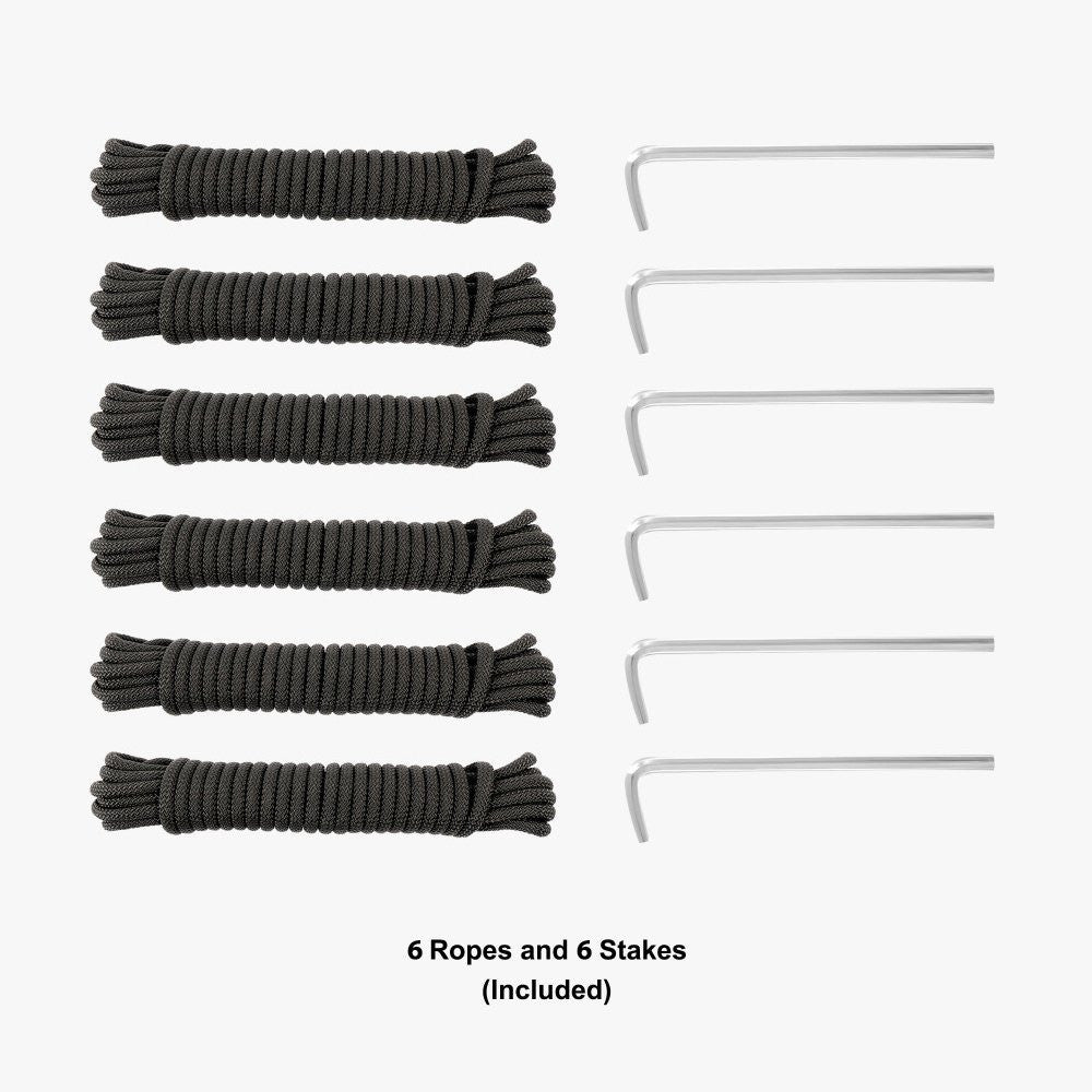 15ft Event Tent ropes and stakes