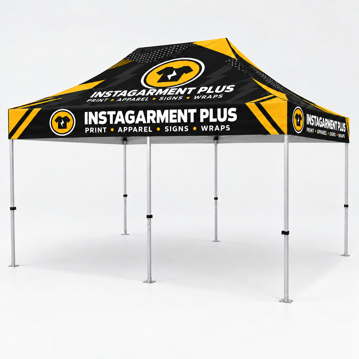 20ft Event Tent canopy on open frame without sidewalls
