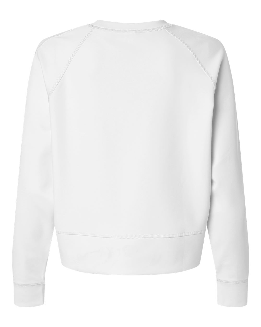 Adidas A1014 Women's Beyond Side-Snap Crewneck Sweatshirt in White, back