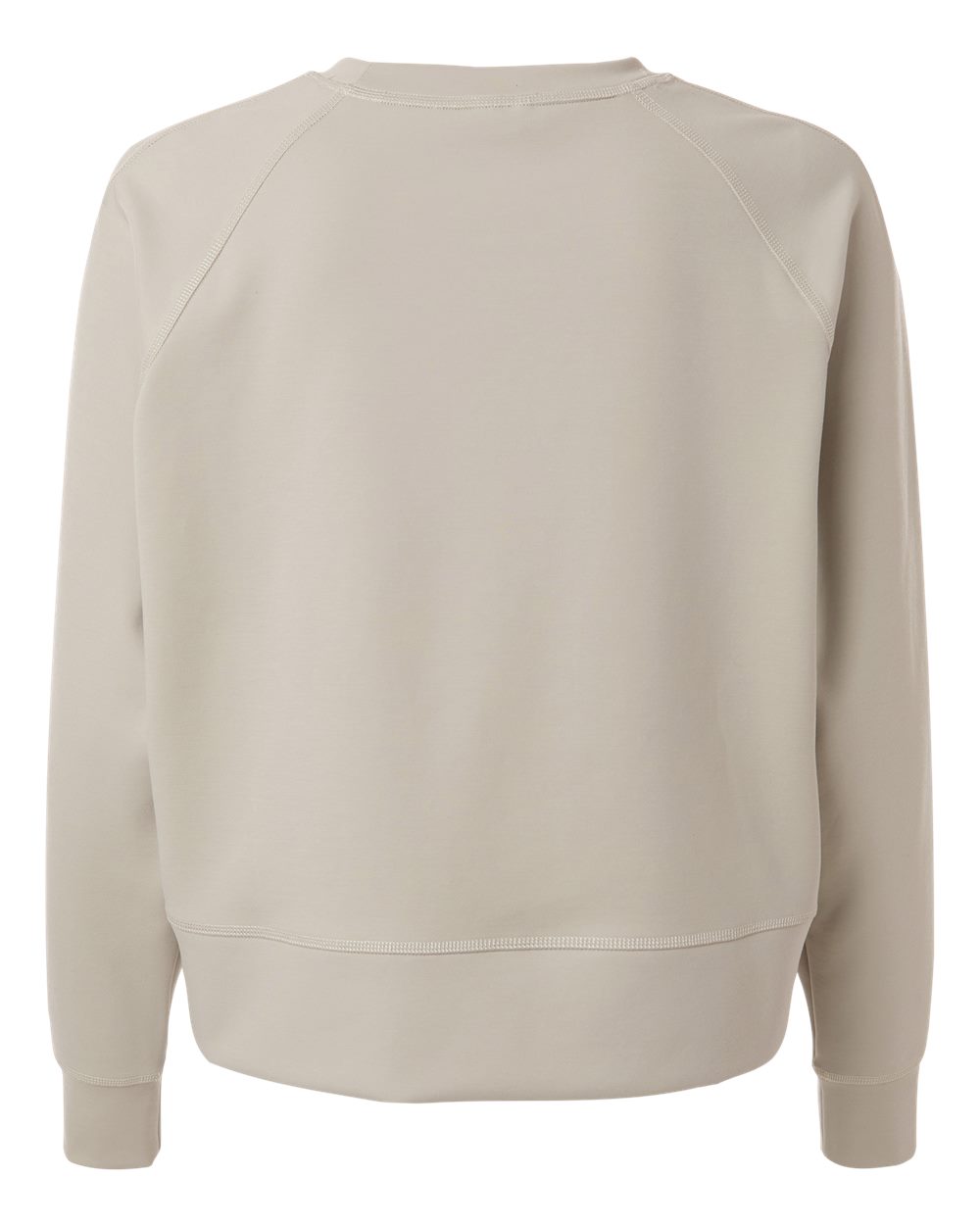 Adidas A1014 Women's Beyond Side-Snap Crewneck Sweatshirt in Wonder Alumina, back