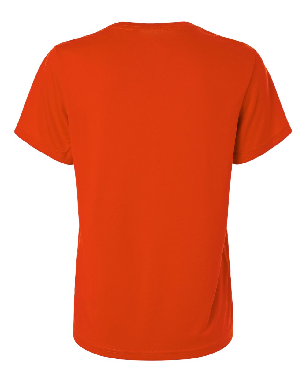 Adidas AT102 Women's Pregame T-Shirt in Collegiate Orange/ White, back
