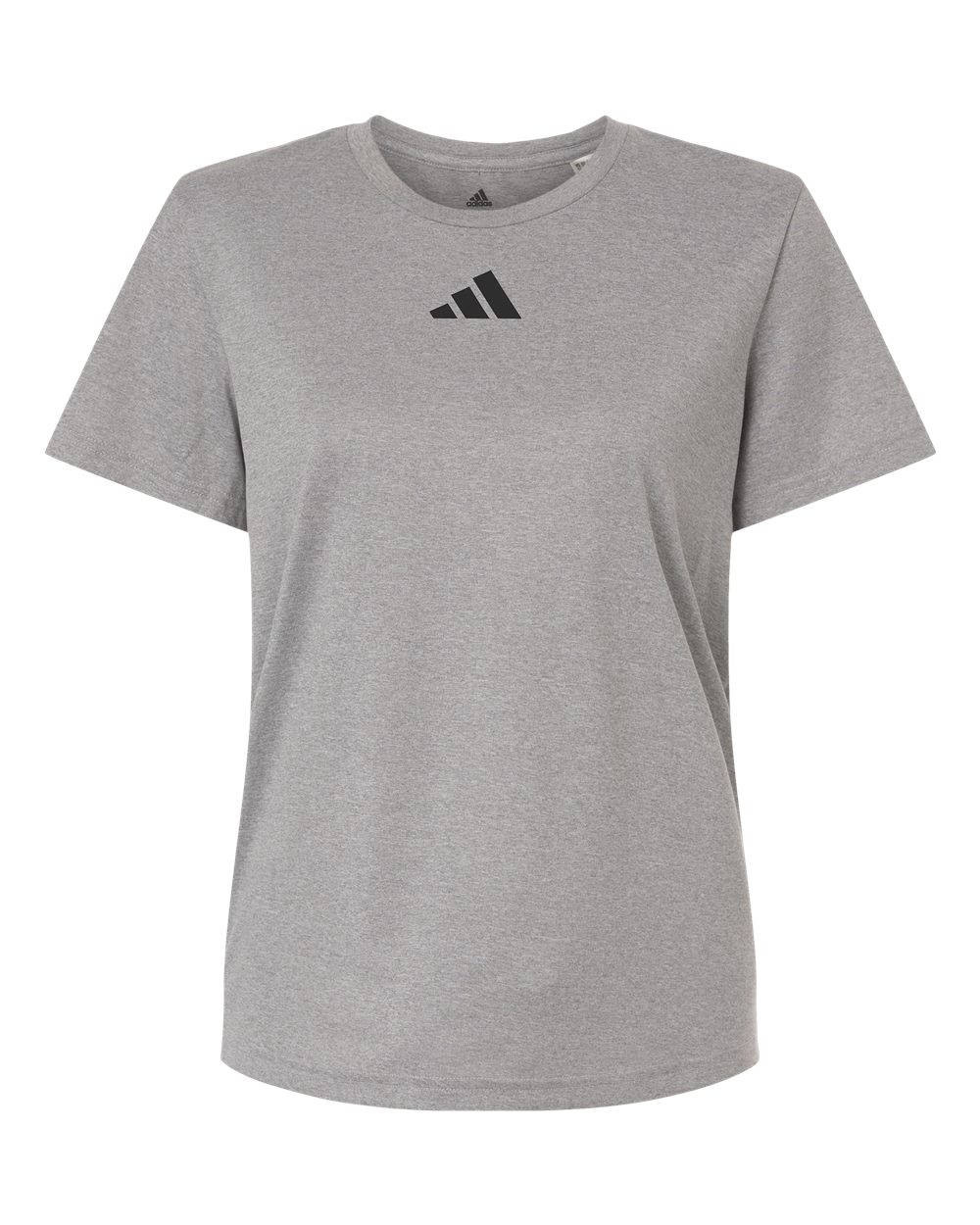 Adidas AT102 Women's Pregame T-Shirt in Medium Grey Heather/ Black