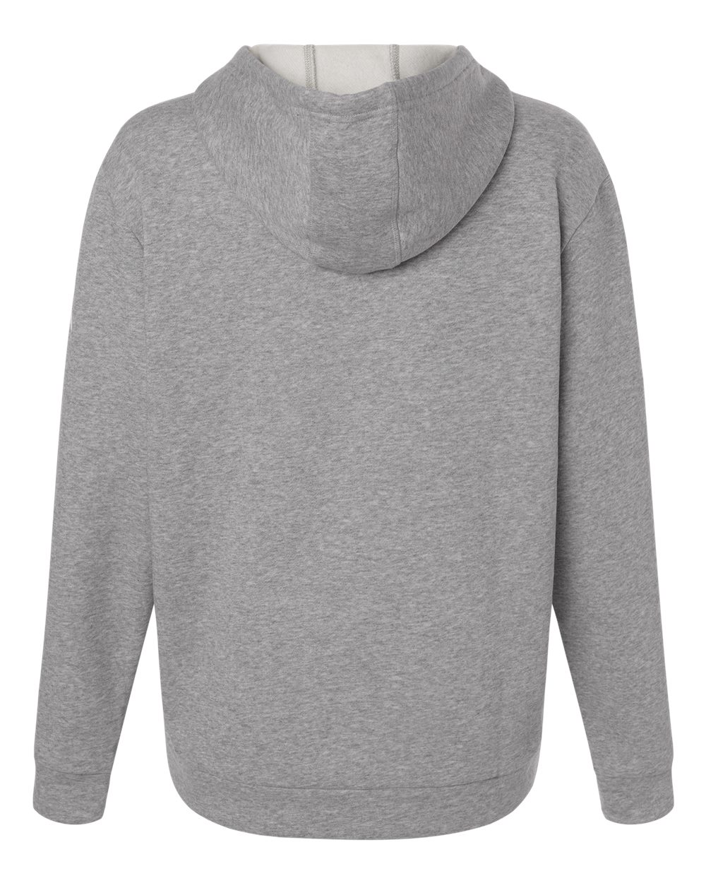 Adidas AT204 Women's Fleece Hooded Sweatshirt in Medium Grey Heather/ White, back