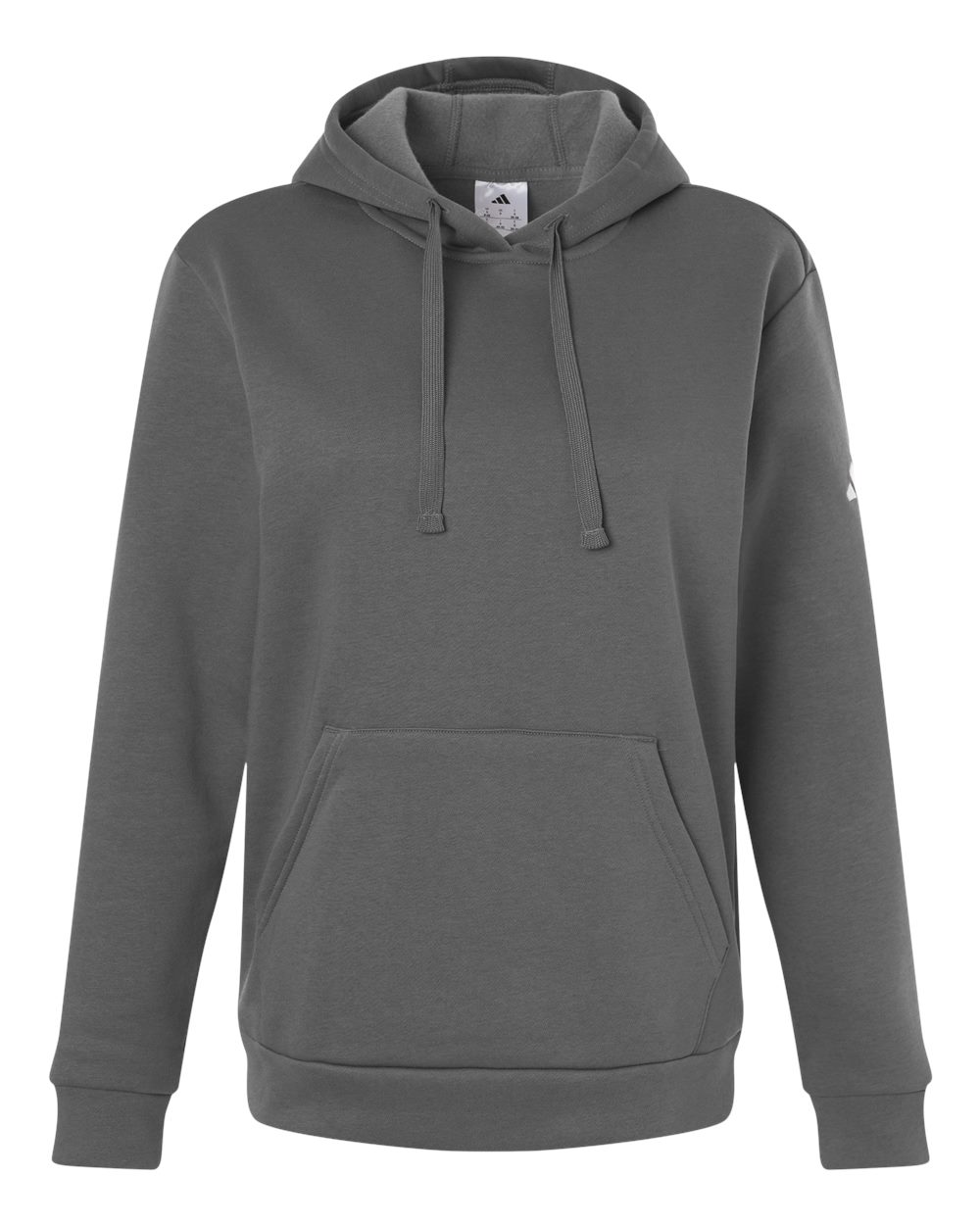 Adidas AT204 Women's Fleece Hooded Sweatshirt in Team Grey Four/ White