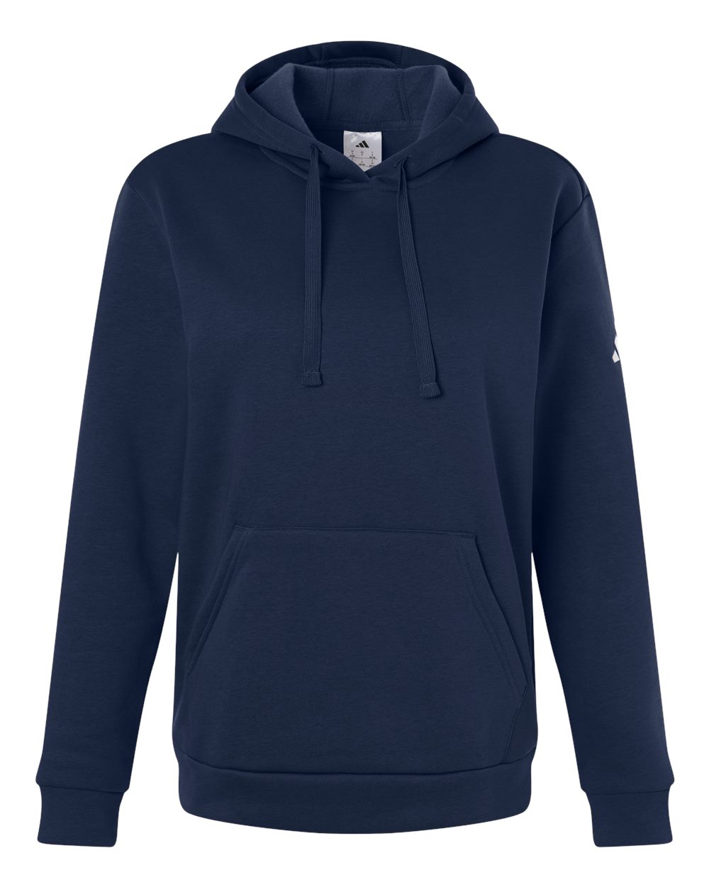 Adidas AT204 Women's Fleece Hooded Sweatshirt in Team Navy Blue/ White