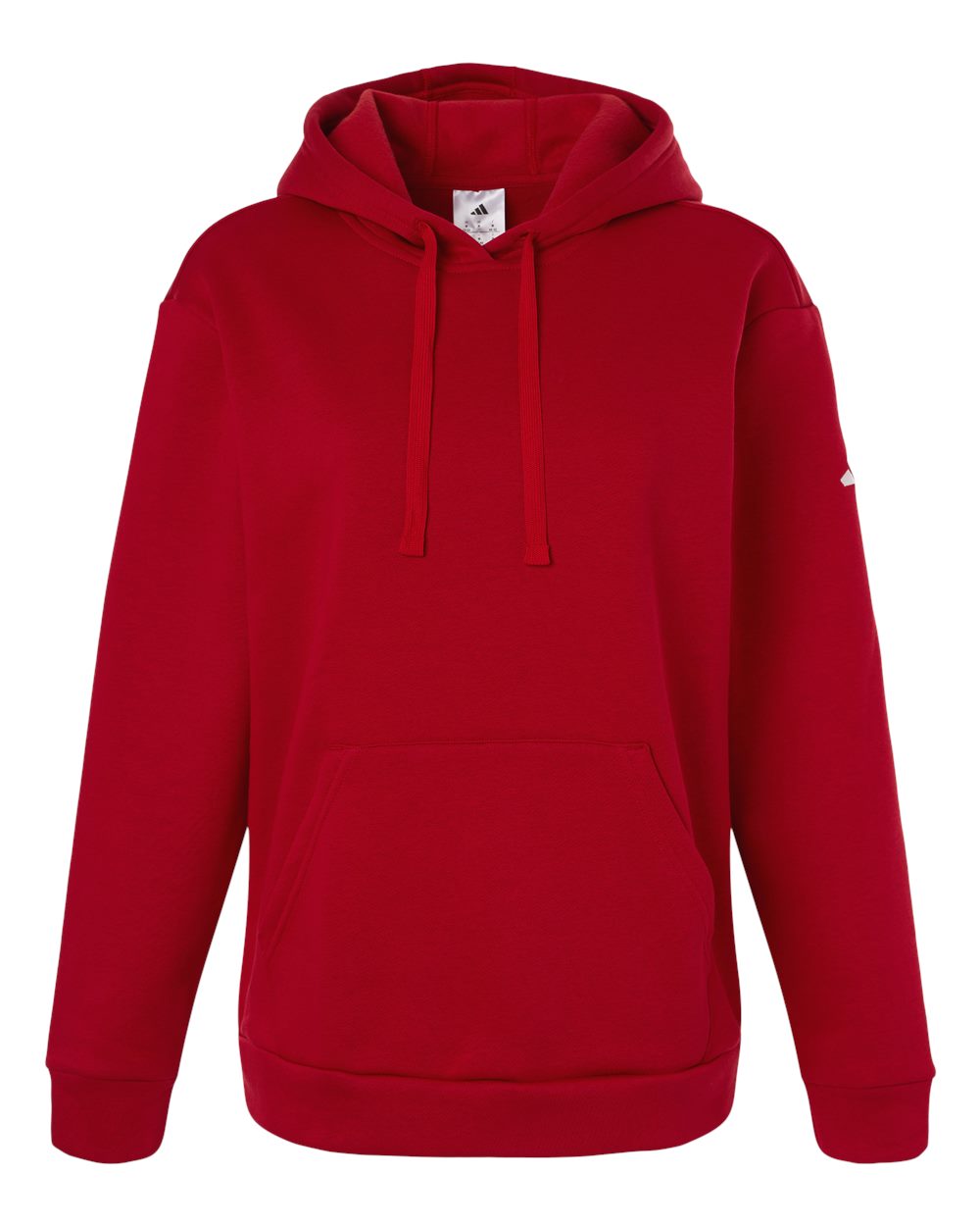 Adidas AT204 Women's Fleece Hooded Sweatshirt in Team Power Red/ White