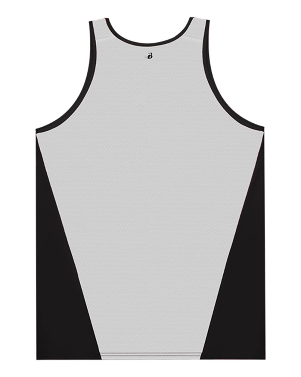 Alleson Athletic 2668 Youth Ventback Singlet in Black/ White, back