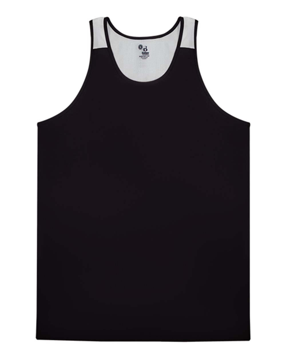 Alleson Athletic 2668 Youth Ventback Singlet in Black/ White