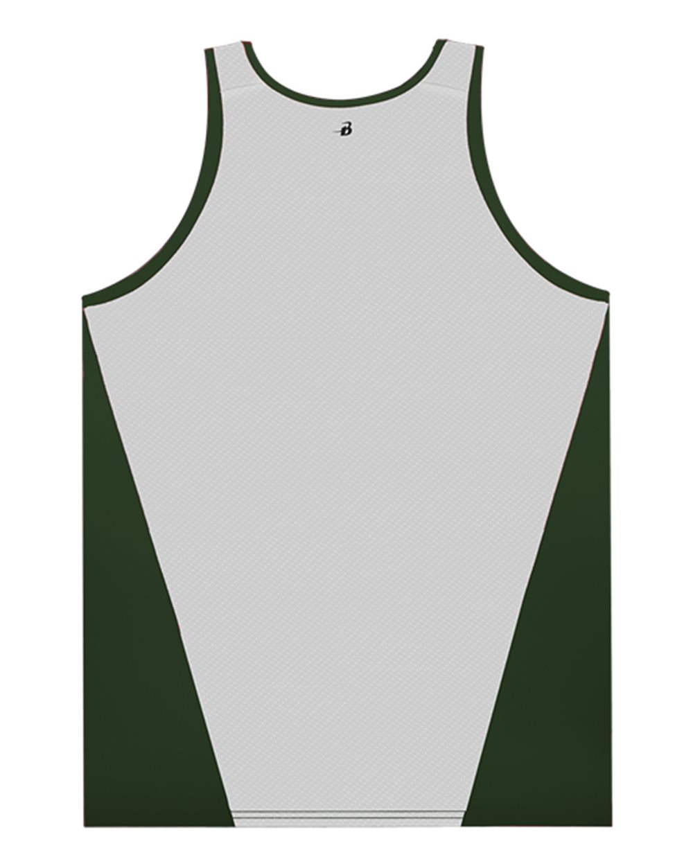 Alleson Athletic 2668 Youth Ventback Singlet in Forest/ White, back