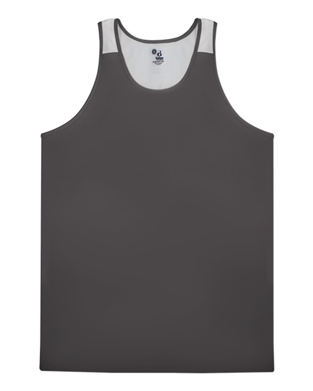 Alleson Athletic 2668 Youth Ventback Singlet in Graphite/ White