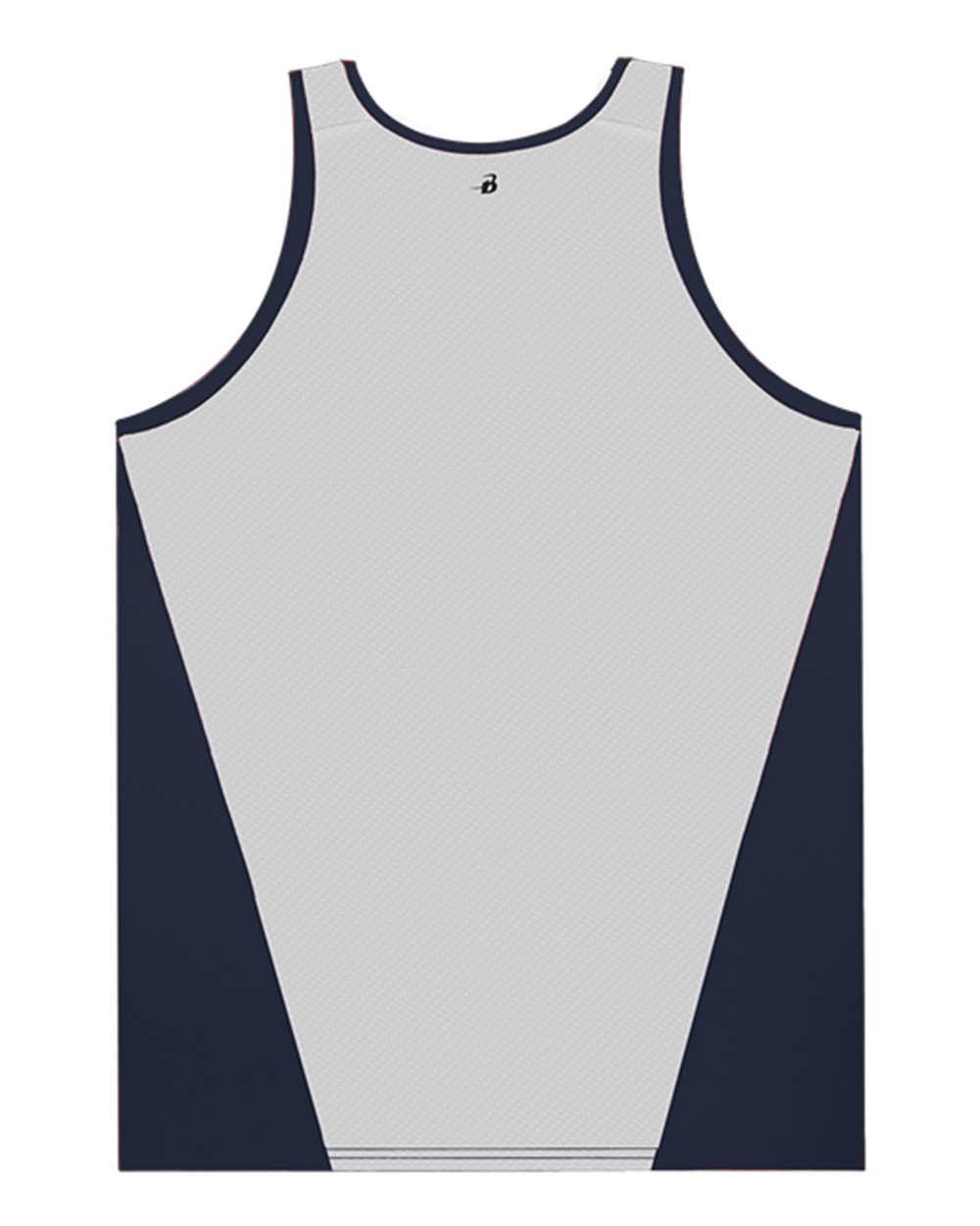 Alleson Athletic 2668 Youth Ventback Singlet in Navy/ White, back