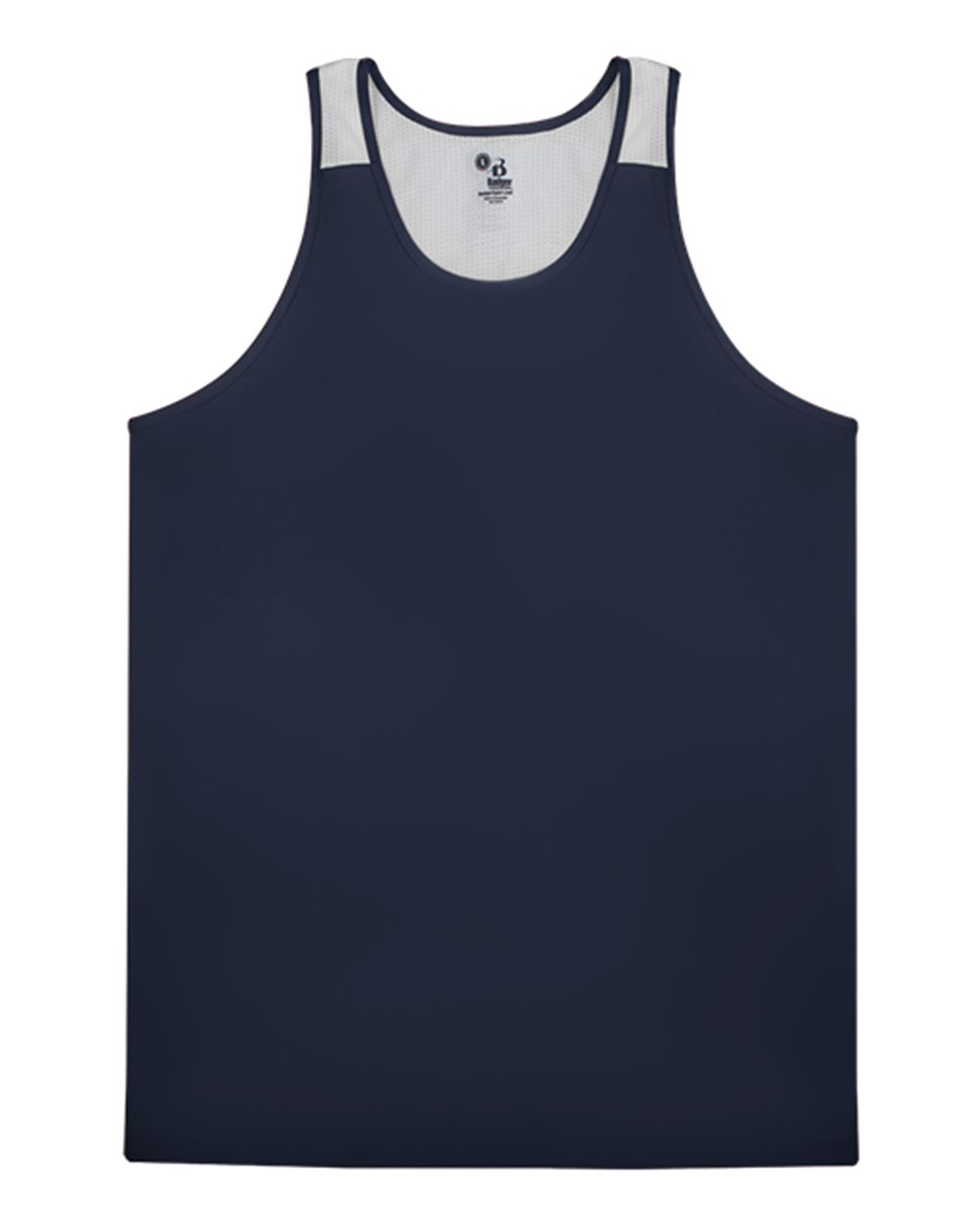Alleson Athletic 2668 Youth Ventback Singlet in Navy/ White