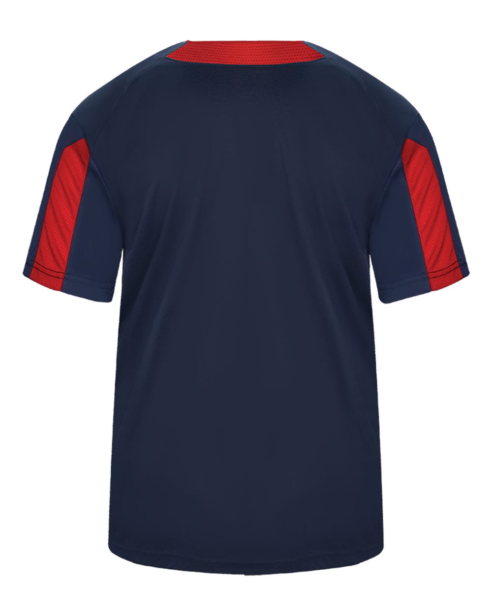 Alleson Athletic 2976 Youth Striker Placket in Navy/ Red, back
