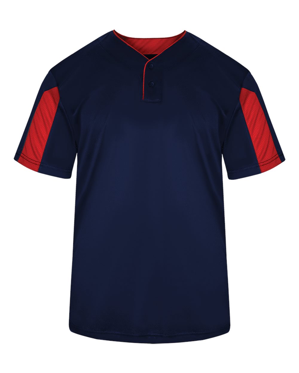 Alleson Athletic 2976 Youth Striker Placket in Navy/ Red