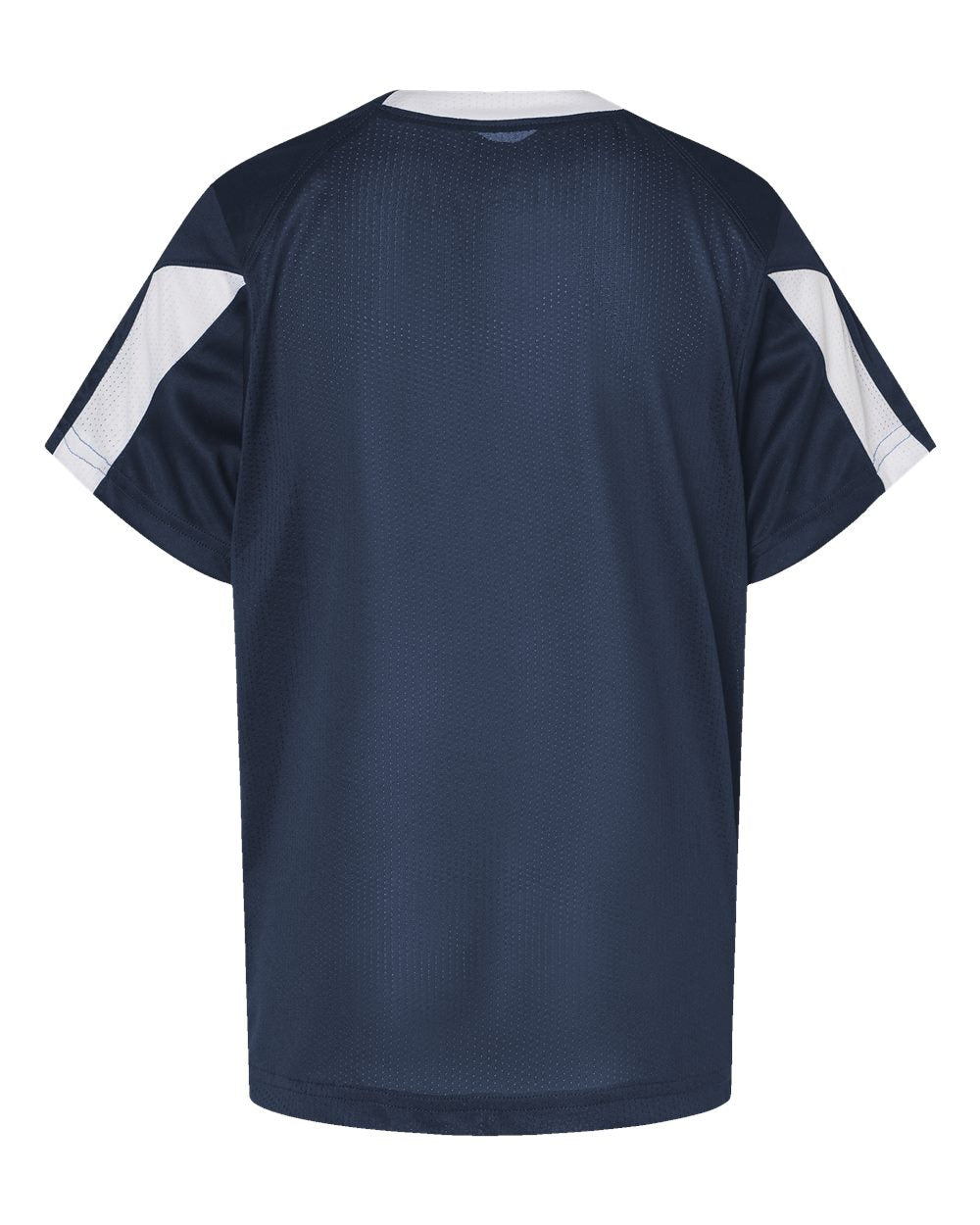 Alleson Athletic 2976 Youth Striker Placket in Navy/ White, back