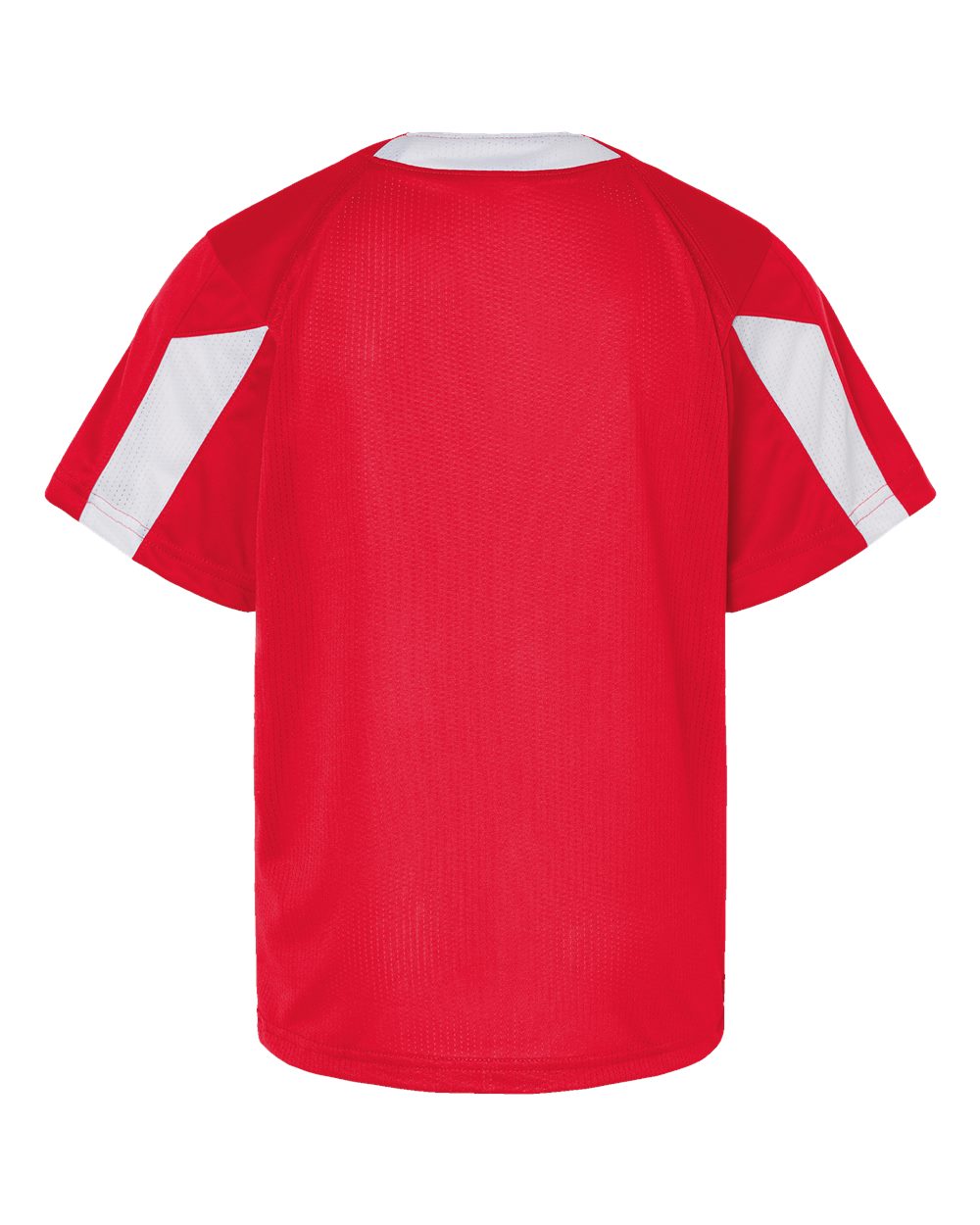 Alleson Athletic 2976 Youth Striker Placket in Red/ White, back