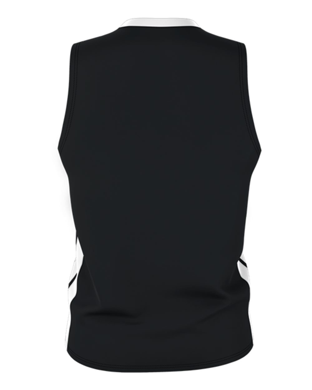 Alleson Athletic 538J Men's Single Ply Basketball Jersey in Black/ White, back