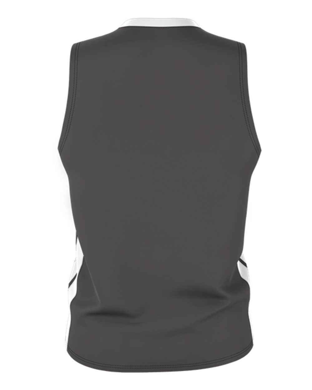 Alleson Athletic 538J Men's Single Ply Basketball Jersey in Charcoal/ White, back