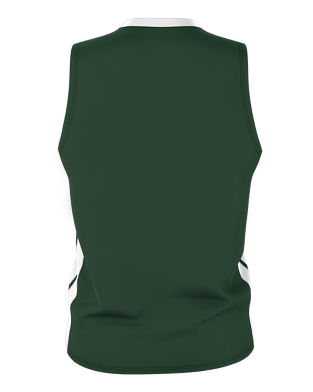 Alleson Athletic 538J Men's Single Ply Basketball Jersey in Forest/ White, back