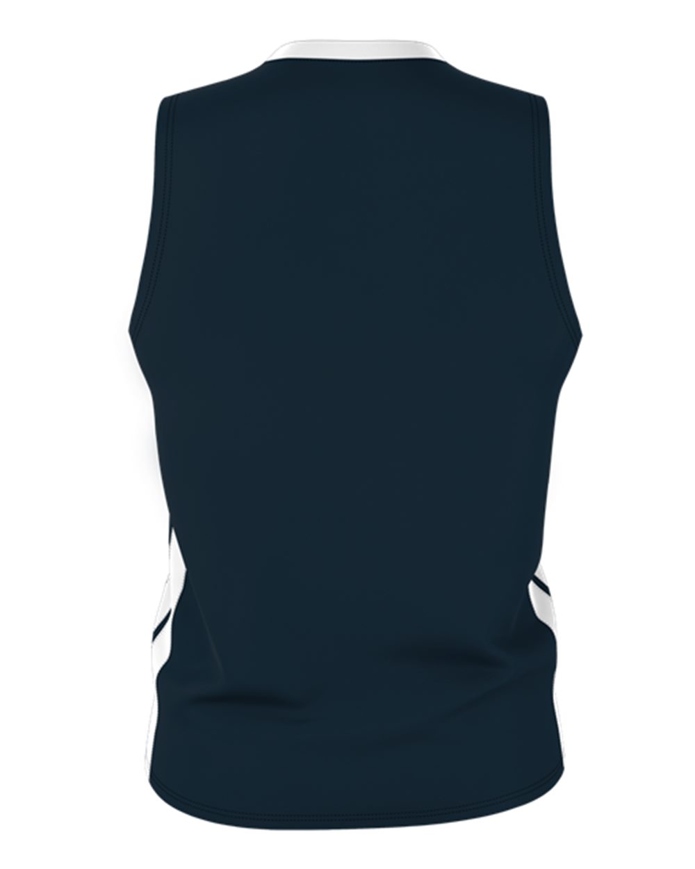 Alleson Athletic 538J Men's Single Ply Basketball Jersey in Navy/ White, back