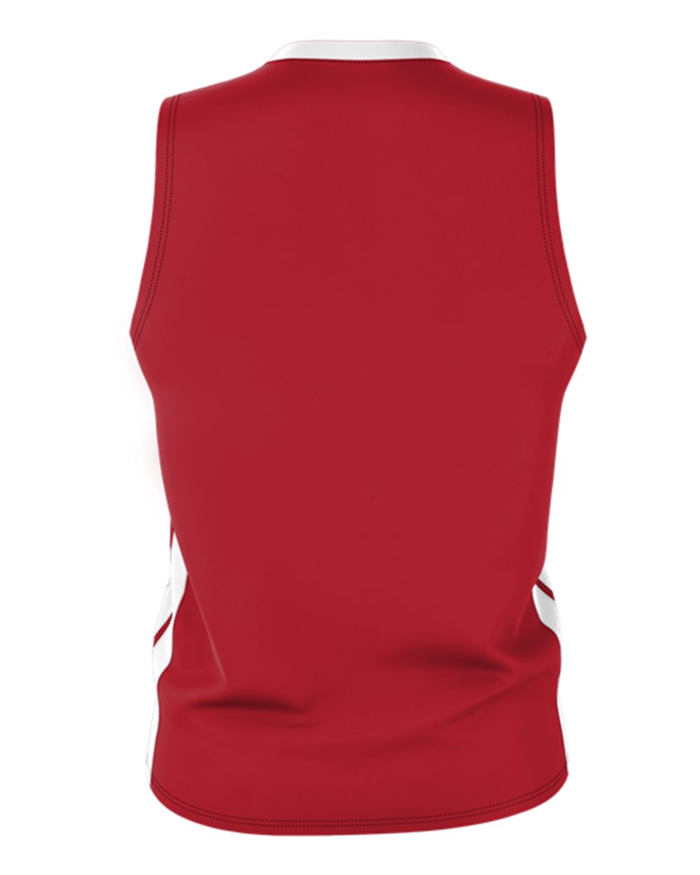 Alleson Athletic 538J Men's Single Ply Basketball Jersey in Red/ White, back