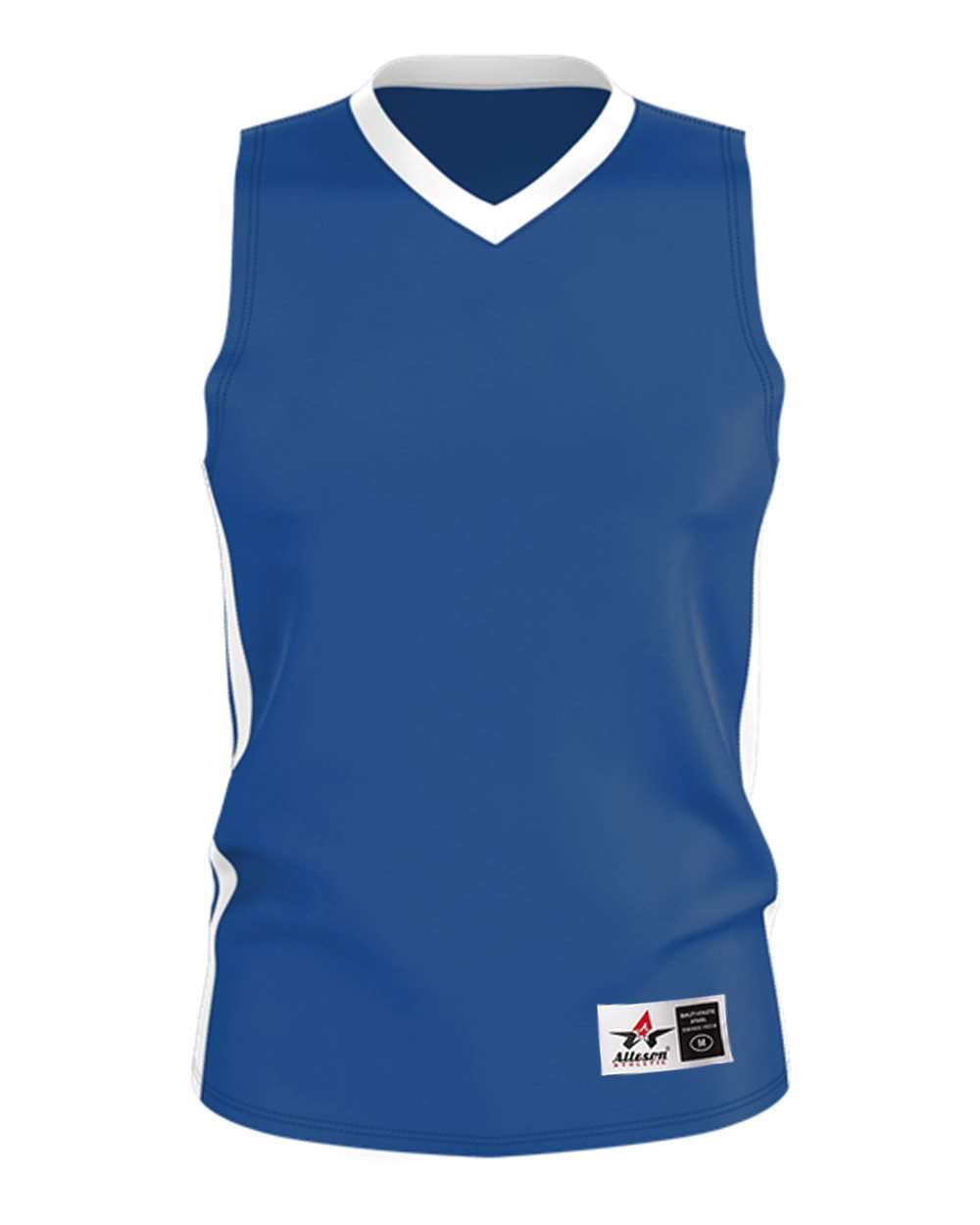 Alleson Athletic 538J Men's Single Ply Basketball Jersey in Royal/ White