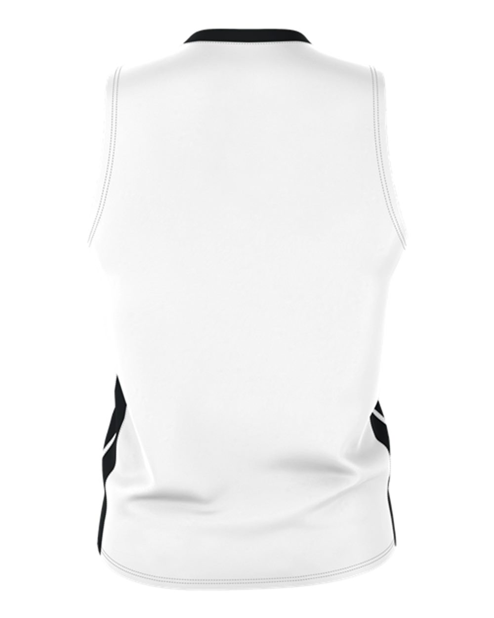 Alleson Athletic 538J Men's Single Ply Basketball Jersey in White/ Black, back