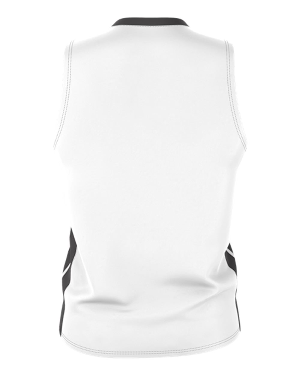 Alleson Athletic 538J Men's Single Ply Basketball Jersey in White/ Charcoal, back