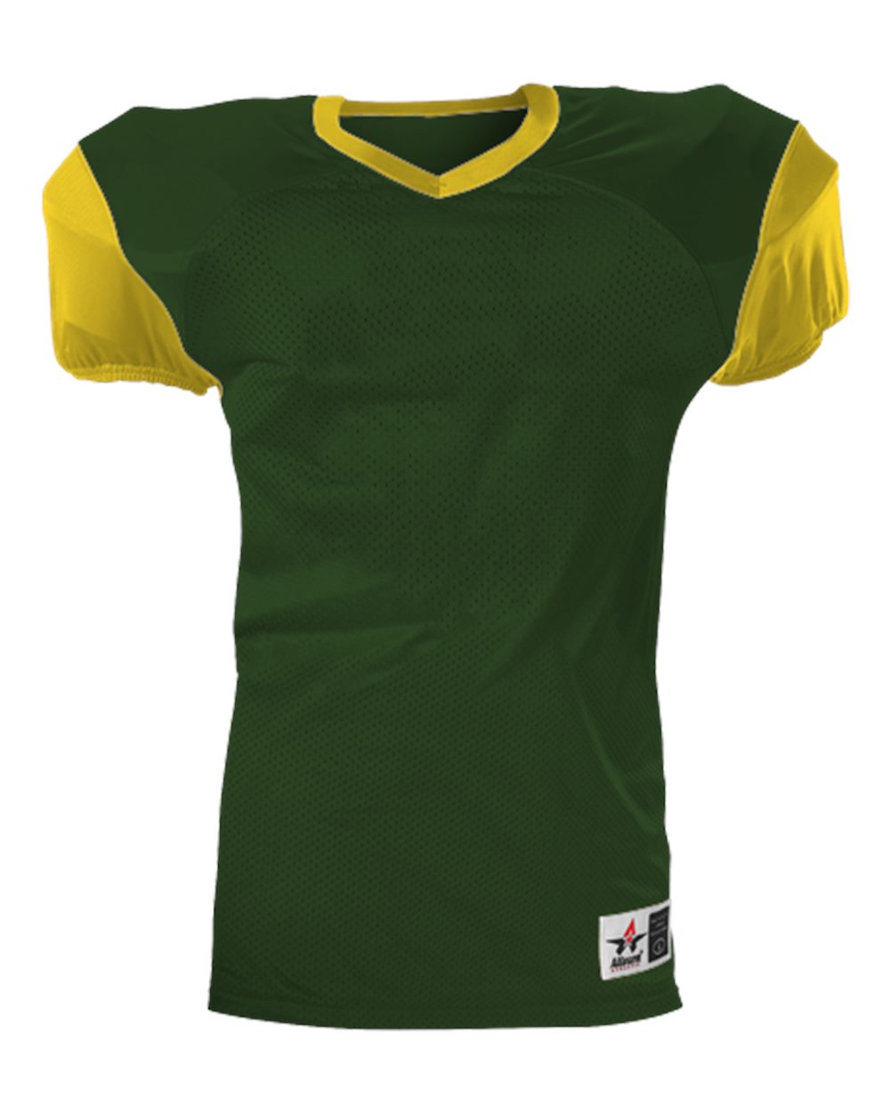 Alleson Athletic 751Y Youth Pro Game Football Jersey in Forest/ Gold