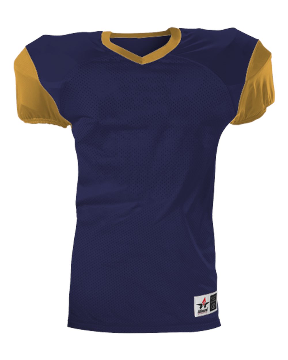 Alleson Athletic 751Y Youth Pro Game Football Jersey in Navy/ Vegas Gold